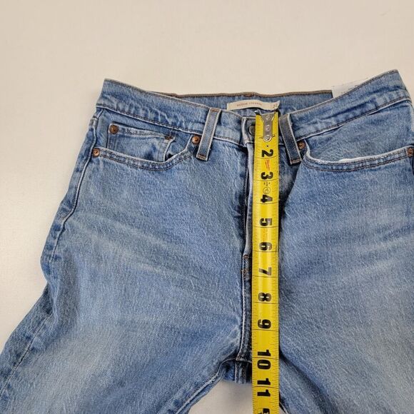 Levi’s 501 Distressed Jeans Womens‎ 27x24 Washed Button Wedgie Straight Stretch - Picture 14 of 15